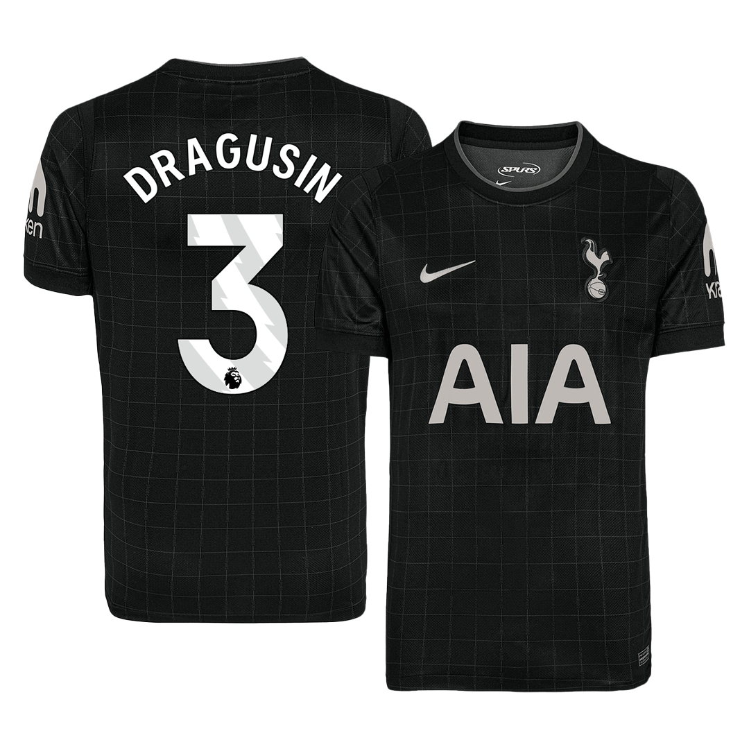 Camiseta de visitante del Tottenham Hotspur DRAGUSIN #3 2025/26