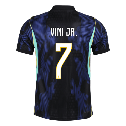 Camiseta de visitante de Brasil VINI JR. #7 para el Mundial 2026 - Corte ajustado