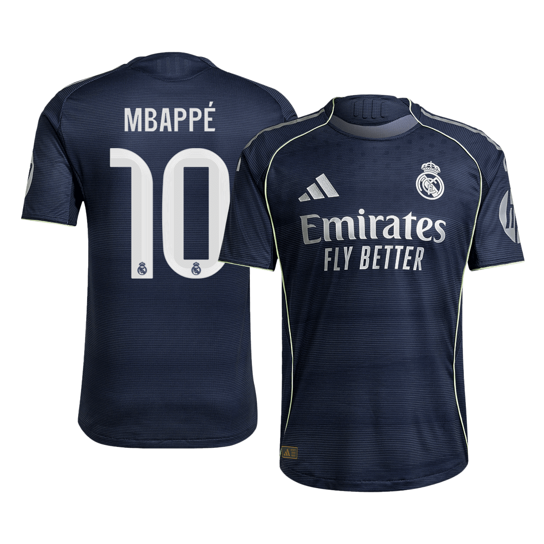 Camiseta de fútbol visitante del Real Madrid MBAPPÉ #10 2025/26 auténtica