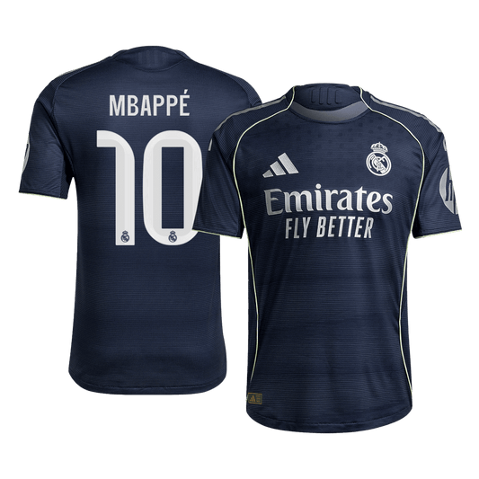 Camiseta de fútbol visitante del Real Madrid MBAPPÉ #10 2025/26 auténtica