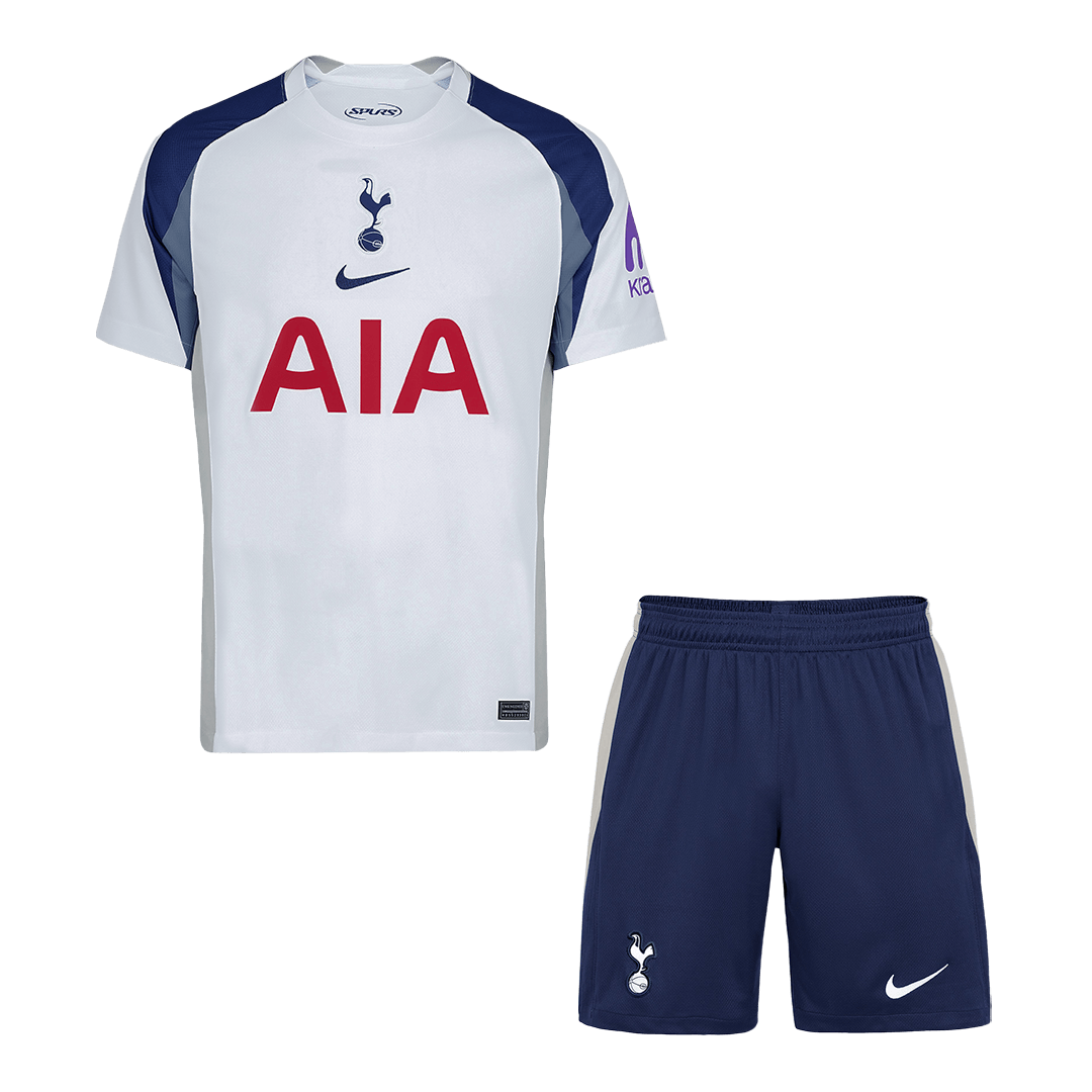 Kit de fútbol local del Tottenham Hotspur (camiseta y pantalón corto) 2025/26, color blanco
