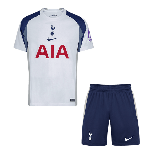 Kit de fútbol local del Tottenham Hotspur (camiseta y pantalón corto) 2025/26, color blanco