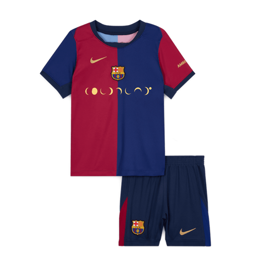 Kit de fútbol local del Barcelona para niños (camiseta y pantalón corto) 2024/25 - COLDPLAY