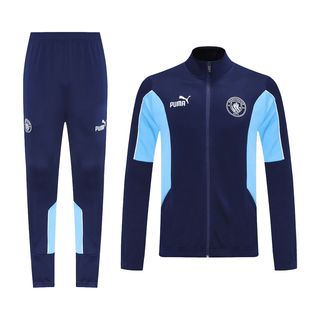 Chaqueta de entrenamiento del Manchester City 25/26 (Chaqueta + Pantalón), Azul Marino