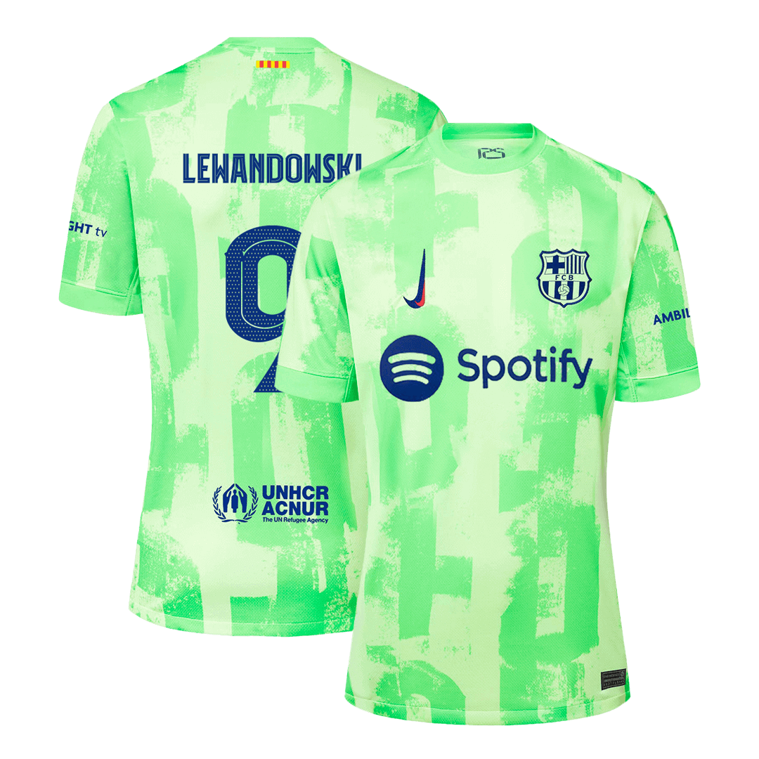 Camiseta de fútbol de visitante del Barcelona #9 de LEWANDOWSKI - UCL