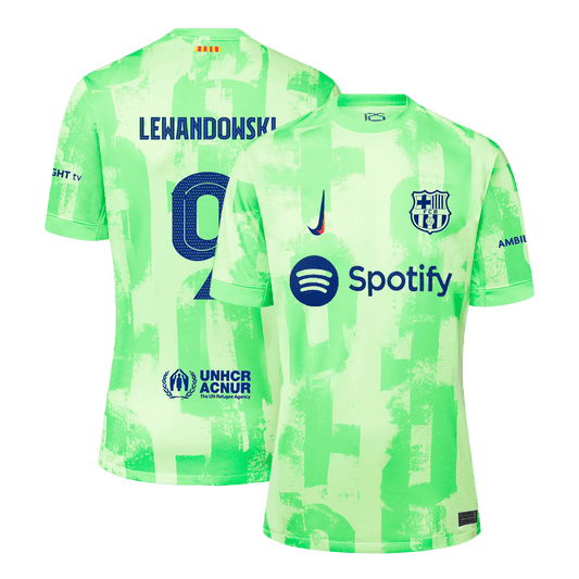 Camiseta de fútbol de visitante del Barcelona #9 de LEWANDOWSKI - UCL
