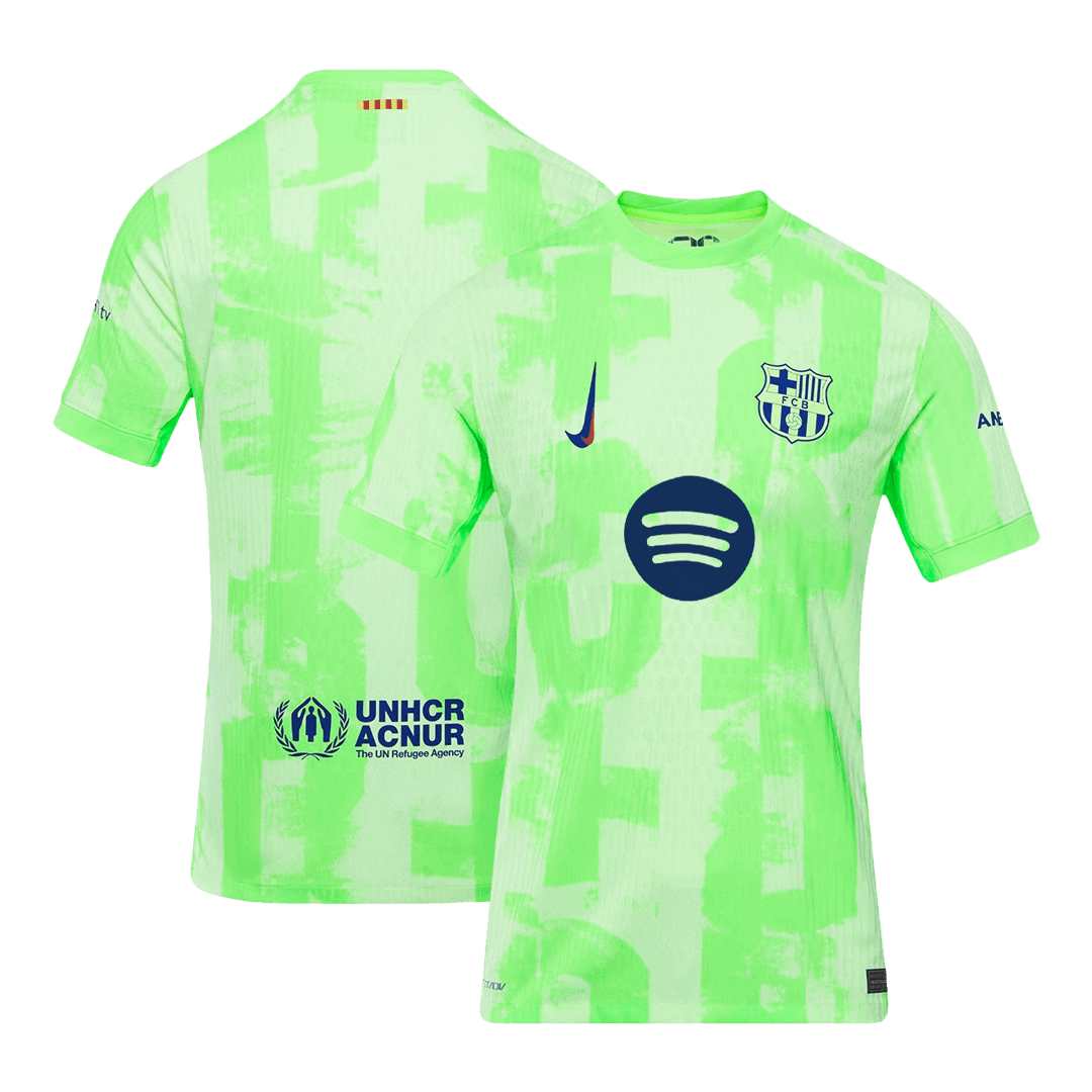 Camiseta de fútbol auténtica de visitante del Barcelona 2024/25 - UCL (logotipo de Spotify sin texto)