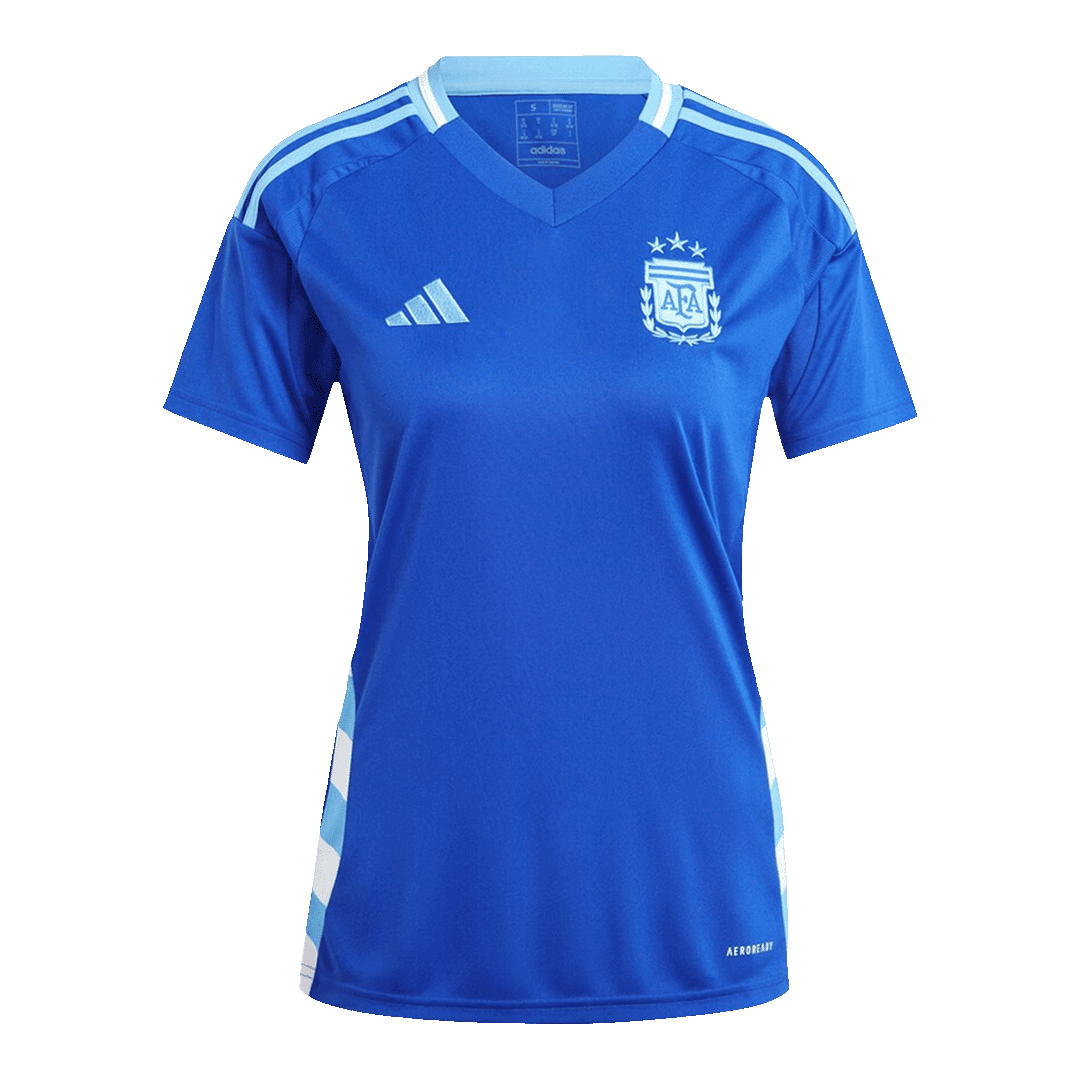 Camiseta de fútbol visitante de Argentina para mujer de la Copa América 2024