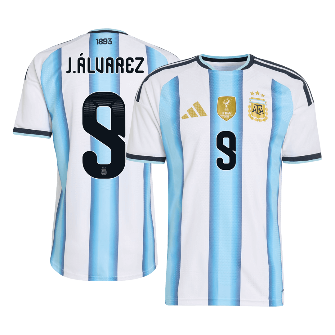 Camiseta de fútbol local auténtica de J.ÁLVAREZ #9 Argentina 2026