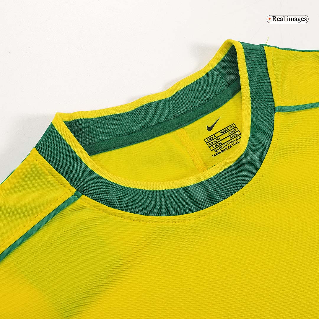Camiseta retro de fútbol local de Brasil RONALDO #9 1998 - Copa del Mundo