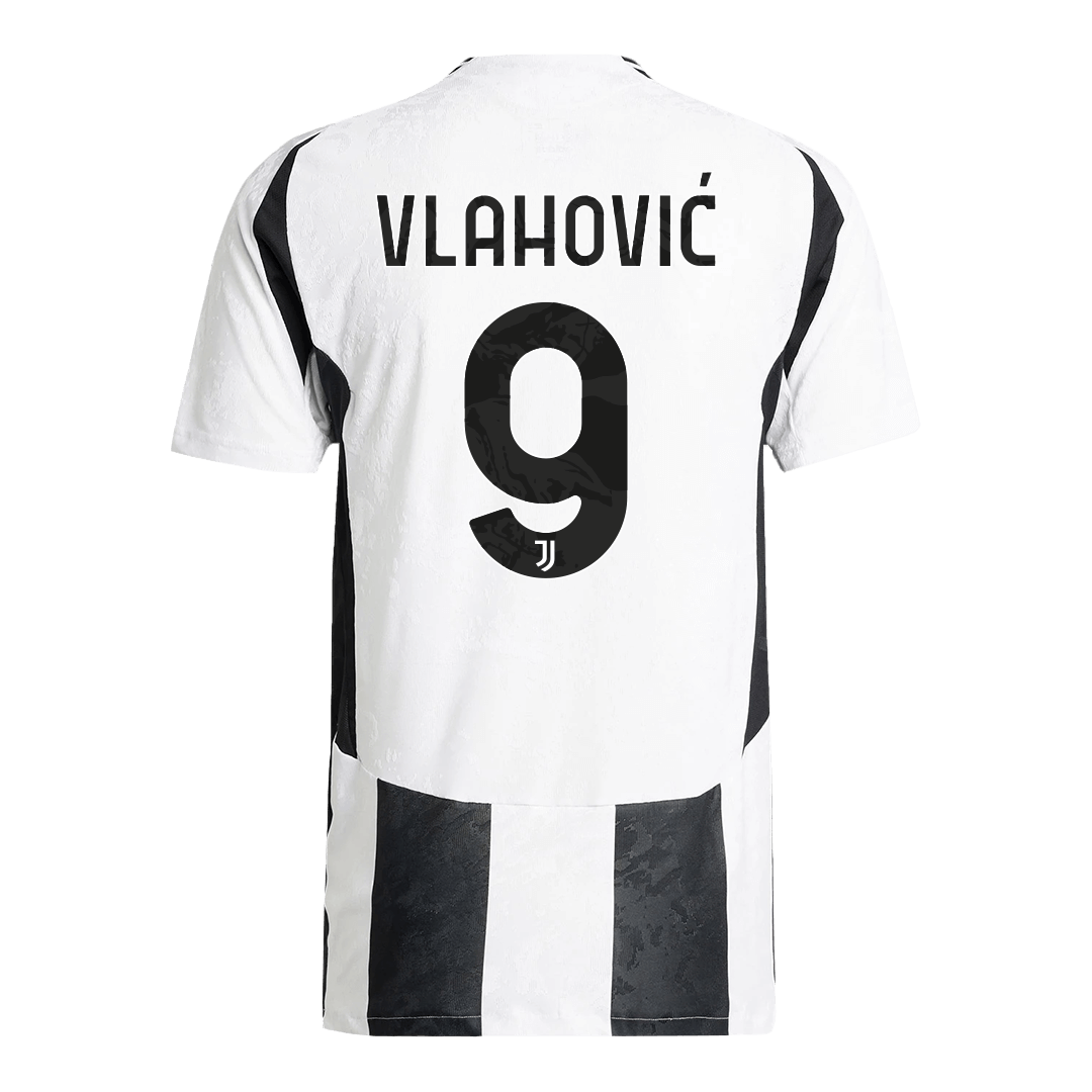 Camiseta de fútbol local auténtica de VLAHOVIĆ #9 de la Juventus 2024/25 - Patrocinador de Save The Children