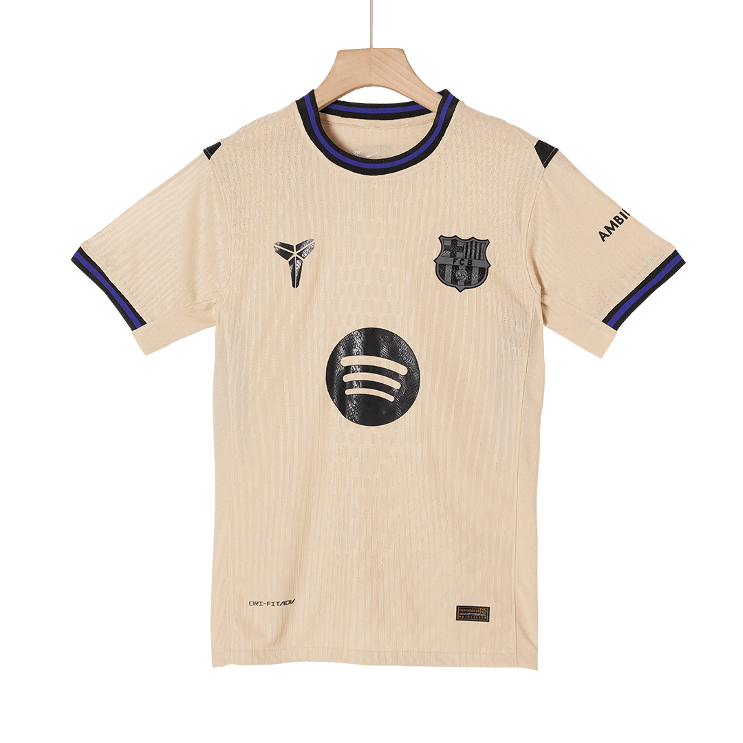 Camiseta de fútbol visitante auténtica del Barcelona 2025/26 ROONY #19, amarilla - UCL