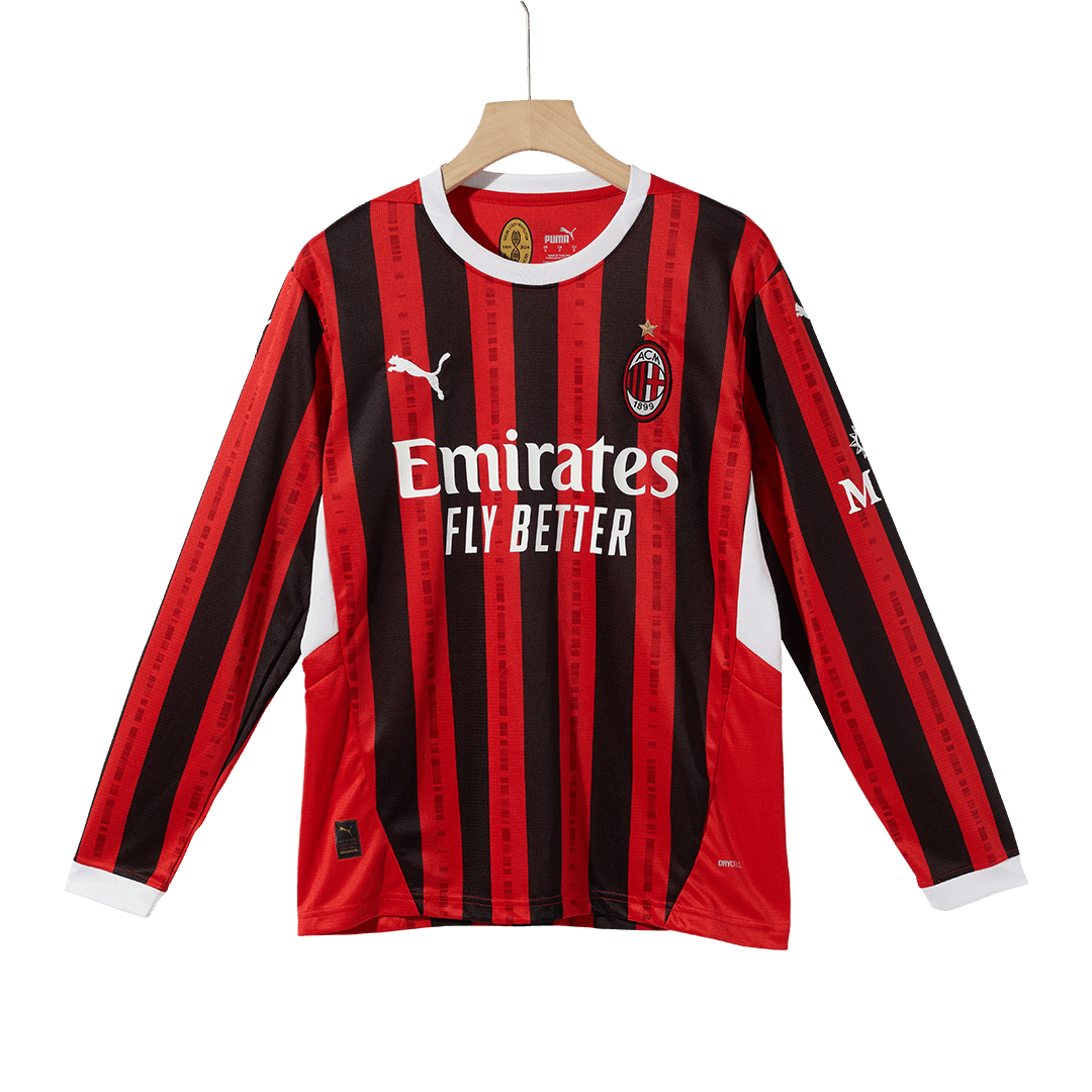 Camiseta de fútbol de manga larga de local del AC Milan 2024/25