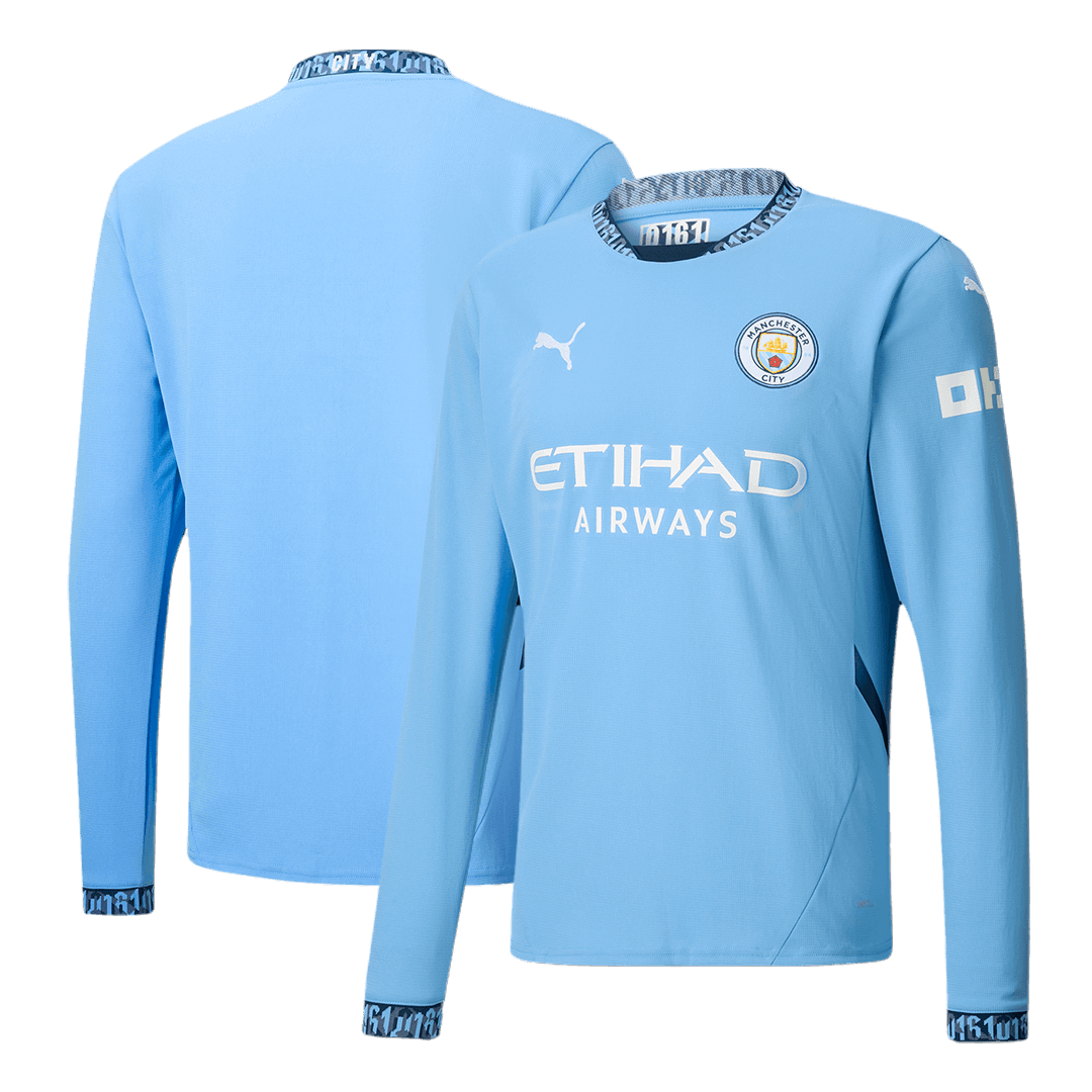 Camiseta de fútbol de manga larga local del Manchester City 2024/25