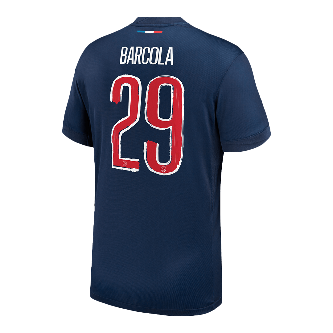 Camiseta de fútbol local BARCOLA #29 PSG 2024/25 Azul marino - UCL