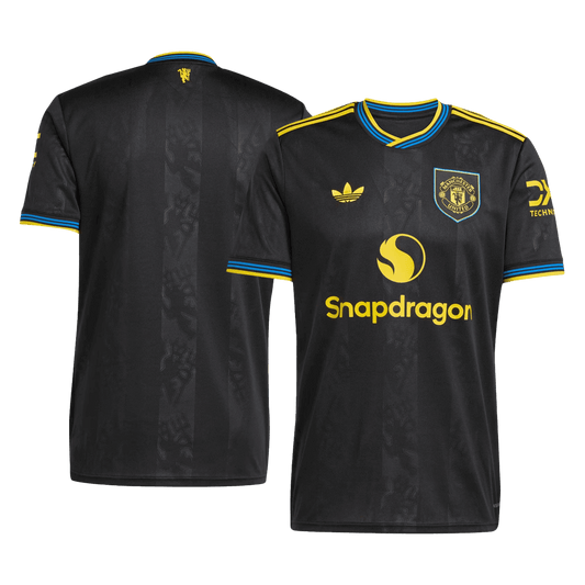 Camiseta de fútbol visitante del Manchester United 2025/26, negra