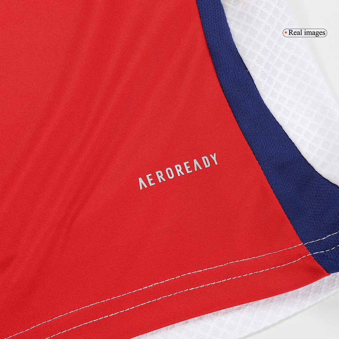Kit de camiseta de fútbol local del Arsenal para niños (camiseta y pantalones cortos)