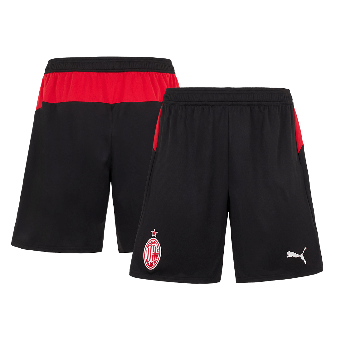 Kit de fútbol local del AC Milan (Kit y pantalón corto) 2025/26, rojo y negro