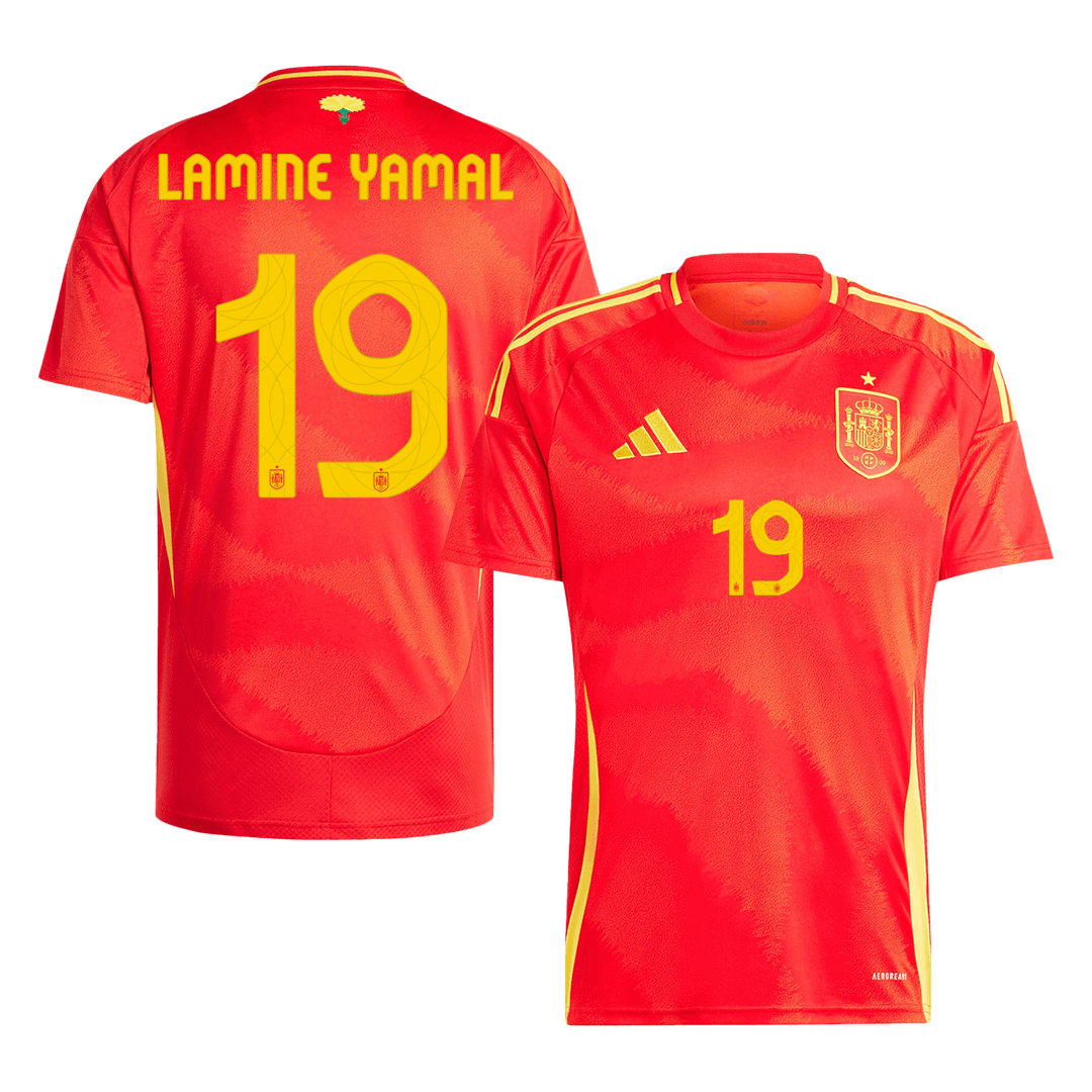 LAMINE YAMAL #19 Camiseta España Local Futbol Eurocopa 2024