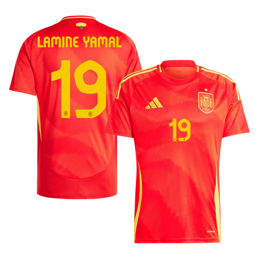 LAMINE YAMAL #19 Camiseta España Local Futbol Eurocopa 2024