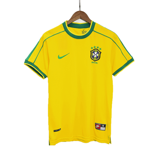 Camiseta retro de fútbol local de Brasil 1998