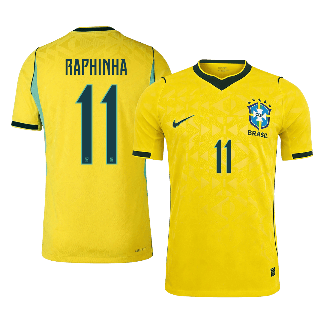 Auténtica camiseta de local de Raphinha #11 de Brasil para la temporada 2026