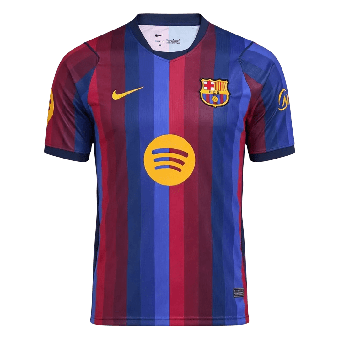 LAMINE YAMAL #10 Camiseta de fútbol de manga corta para hombre, temporada 26/27, Barcelona, azul y granate - UCL