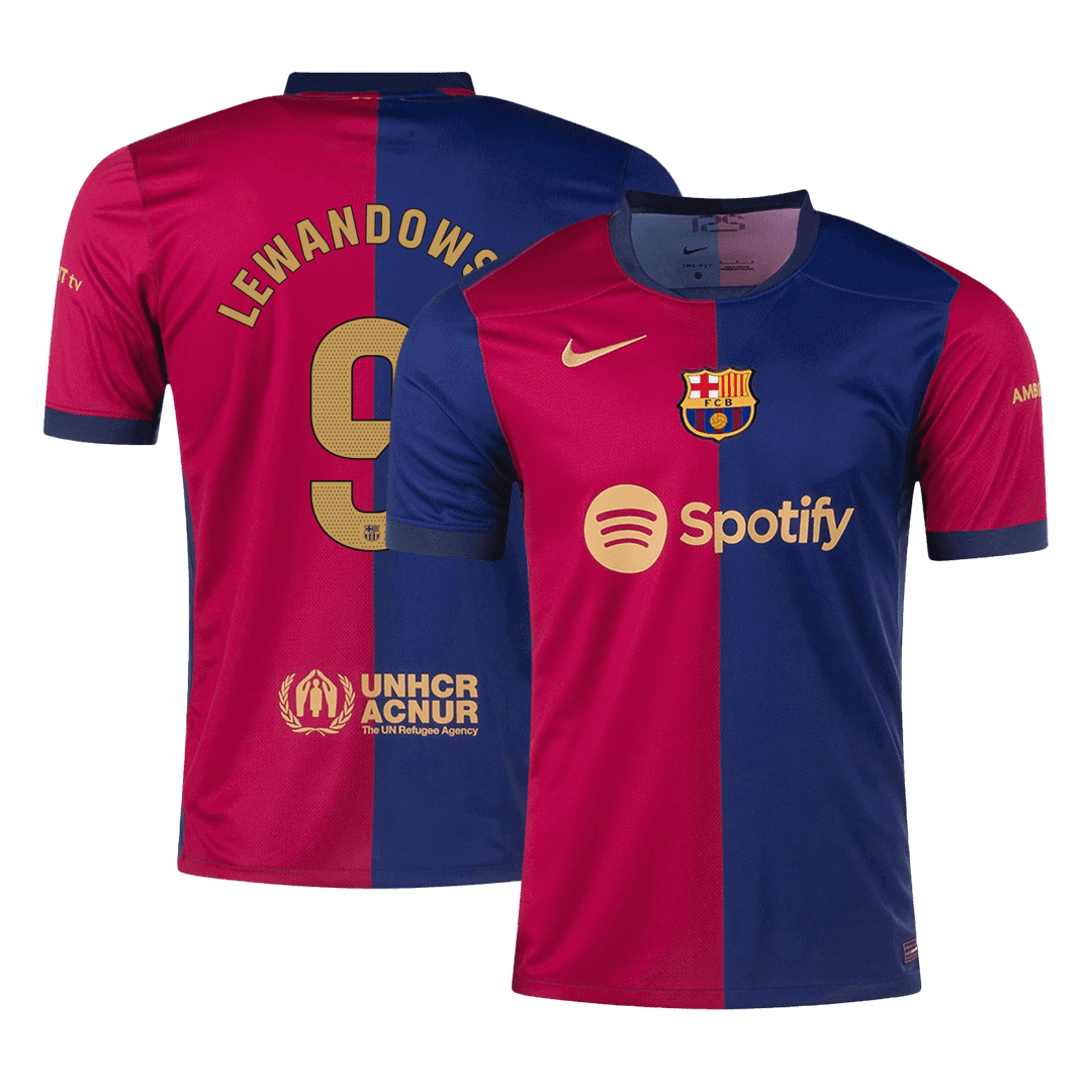 Camiseta de fútbol local del Barcelona LEWANDOWSKI #9 2024/25