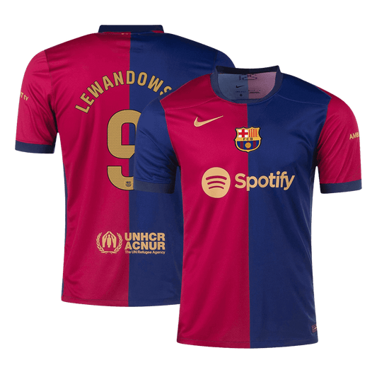 Camiseta de fútbol local del Barcelona LEWANDOWSKI #9 2024/25