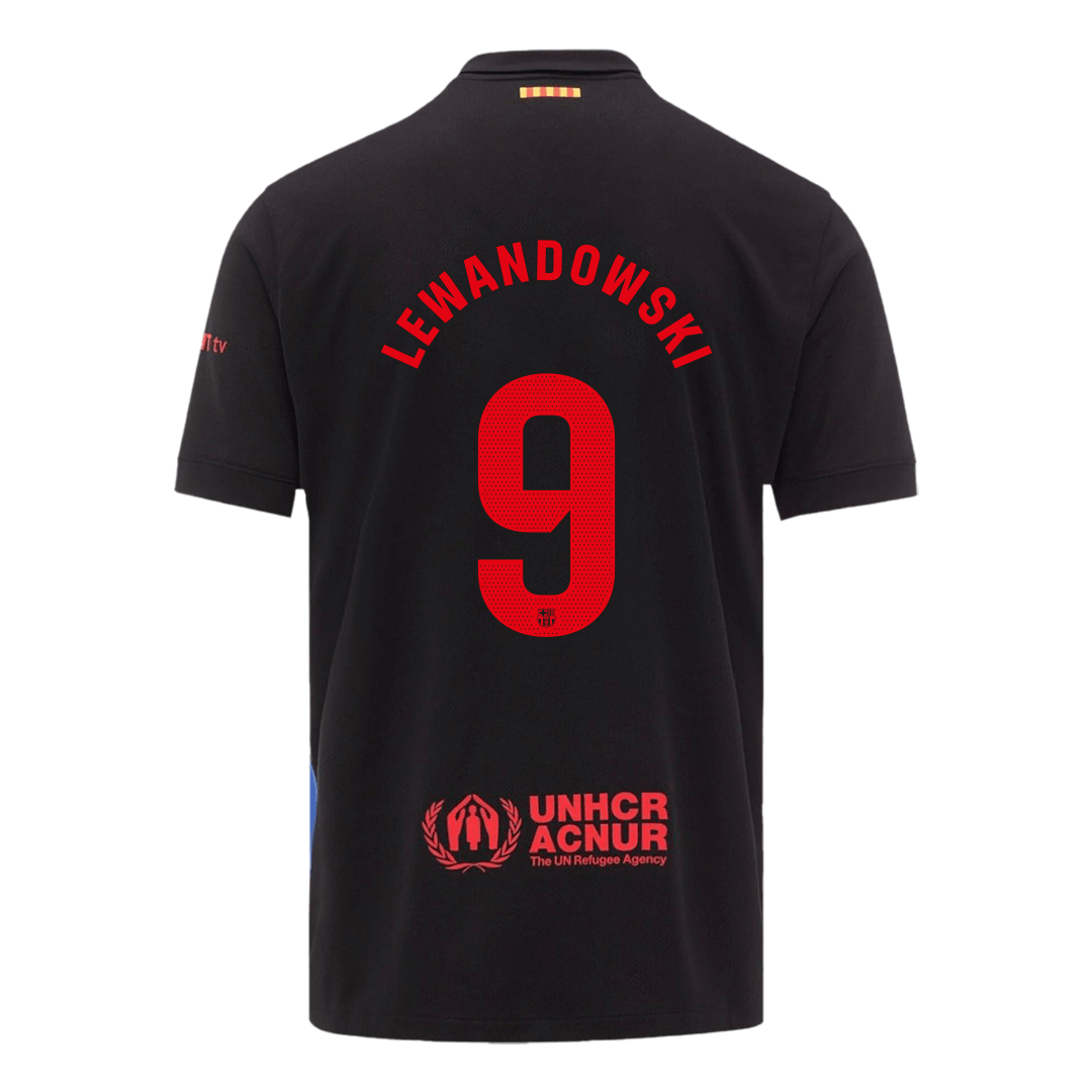 Camiseta de visitante del Barcelona Lewandowski #9 2024/25 - Logotipo de Spotify sin texto