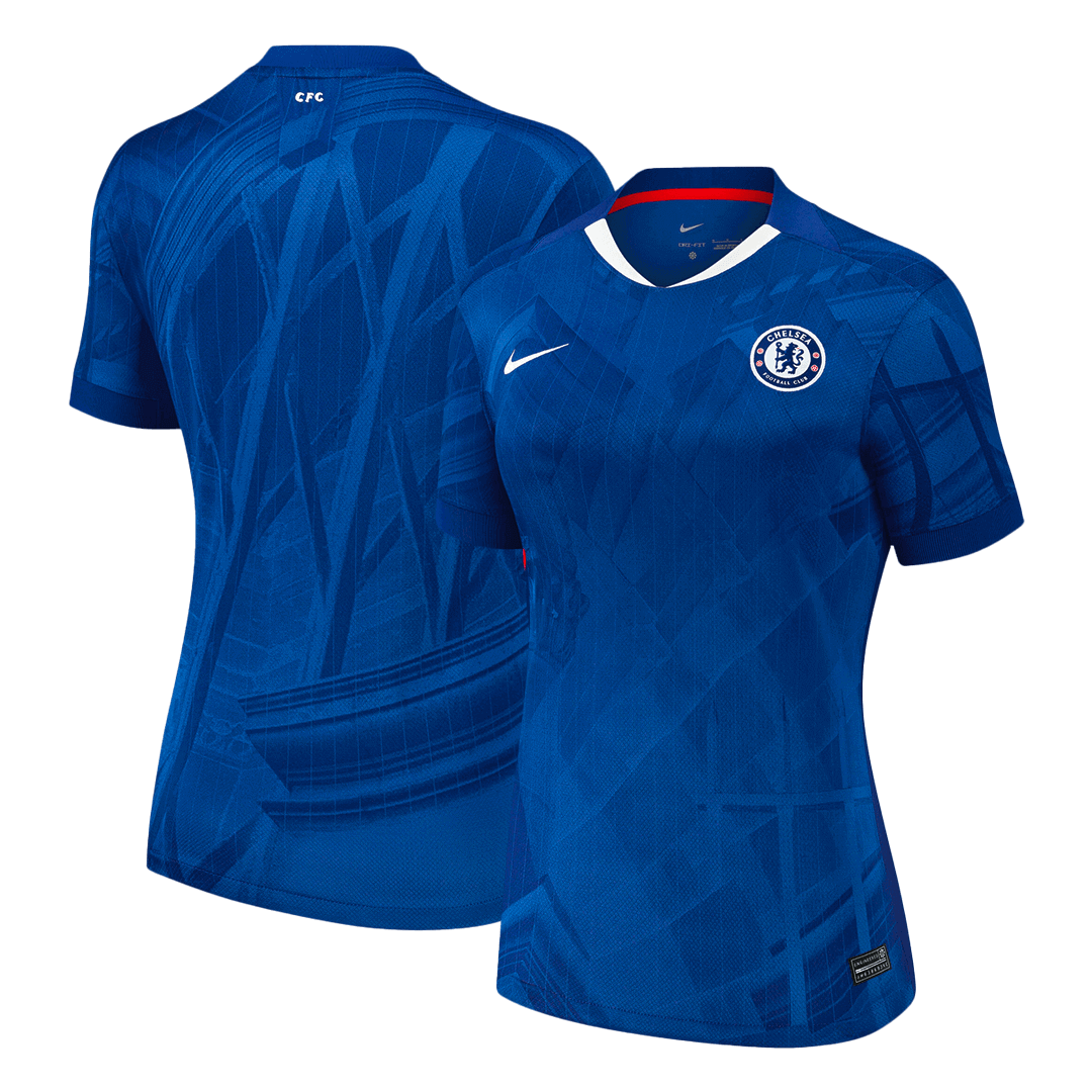 Camiseta de fútbol local del Chelsea para mujer 2025/26, azul