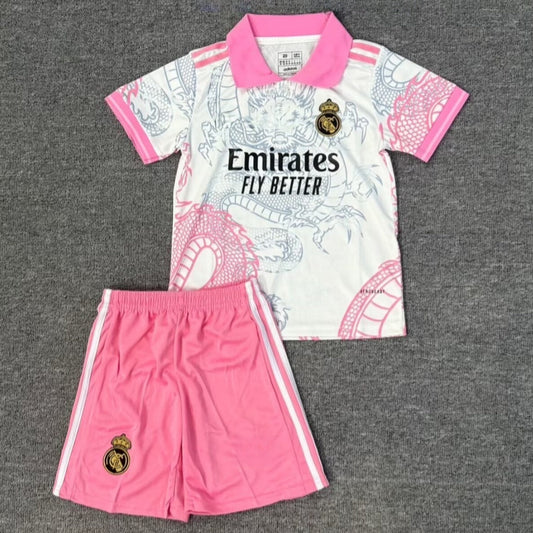 Conjunto infantil Real Madrid 25/26 Polo rosa especial