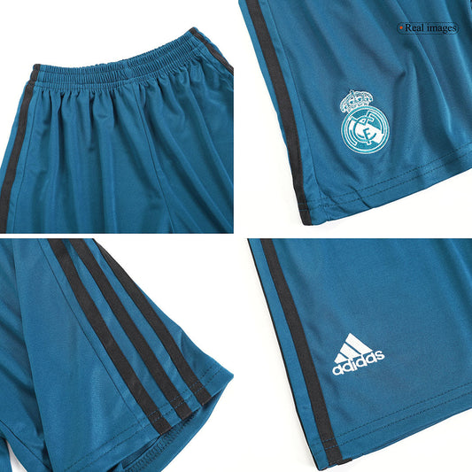 Kit de camiseta de fútbol de la tercera equipación del Real Madrid 2017/18 para niños