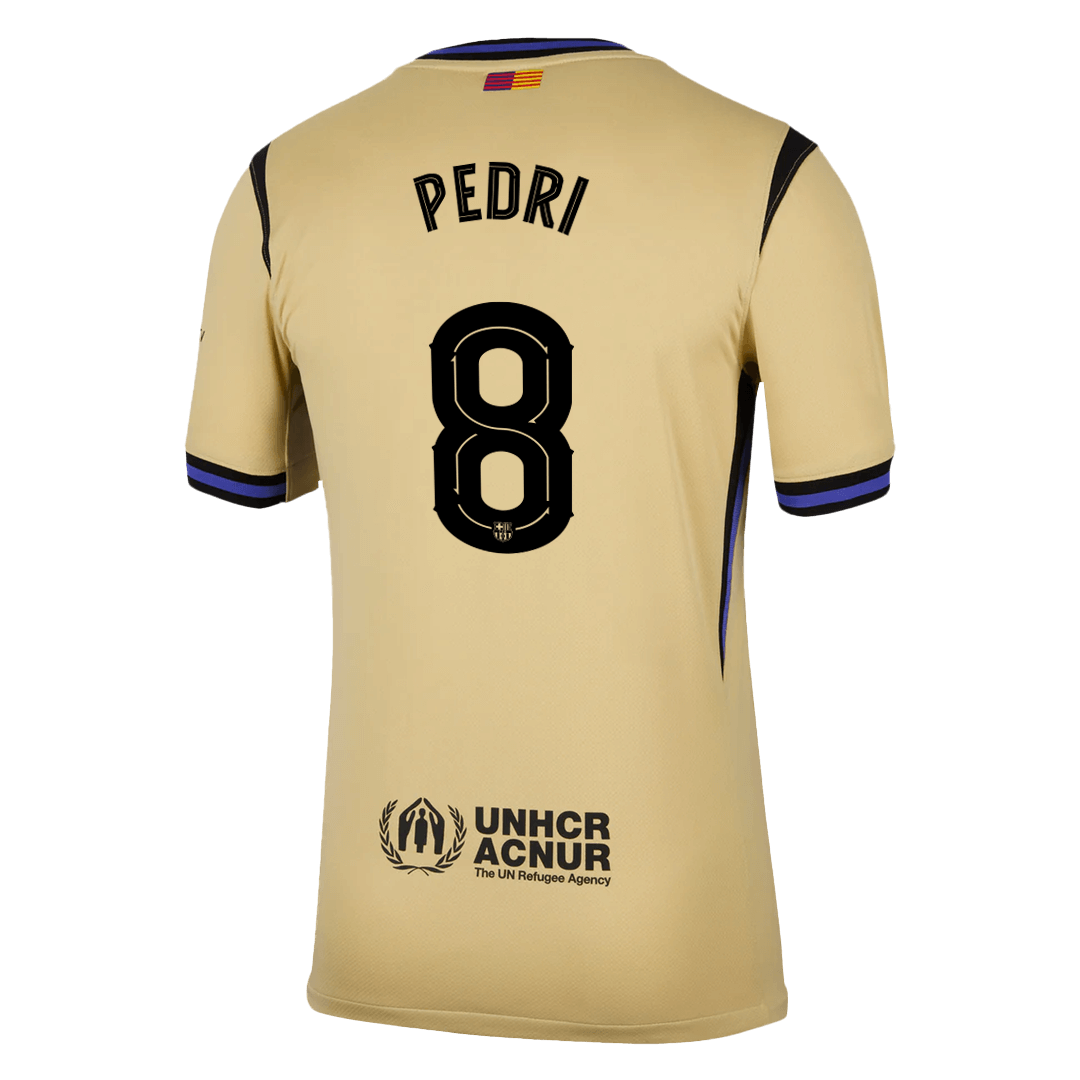 Camiseta de visitante del Barcelona PEDRI #8 2025/26, amarilla - UCL