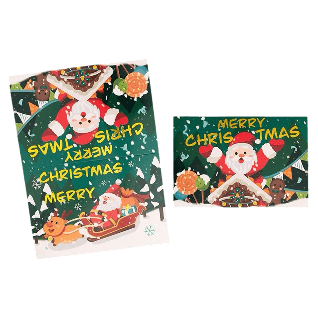 Tarjeta de Navidad personalizada – Papá Noel – Mensaje personalizado