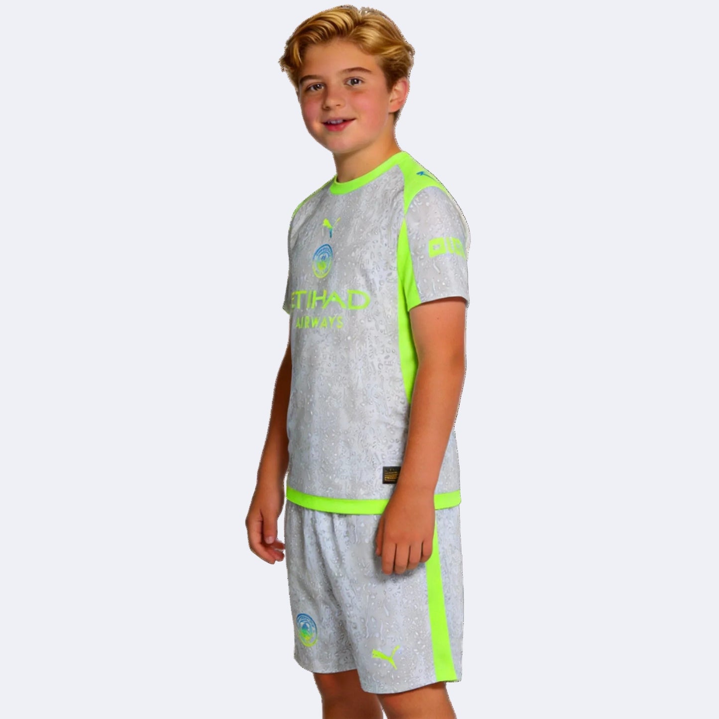 Kit de fútbol visitante del Manchester City para niños (Kit y pantalón corto) 2025/26
