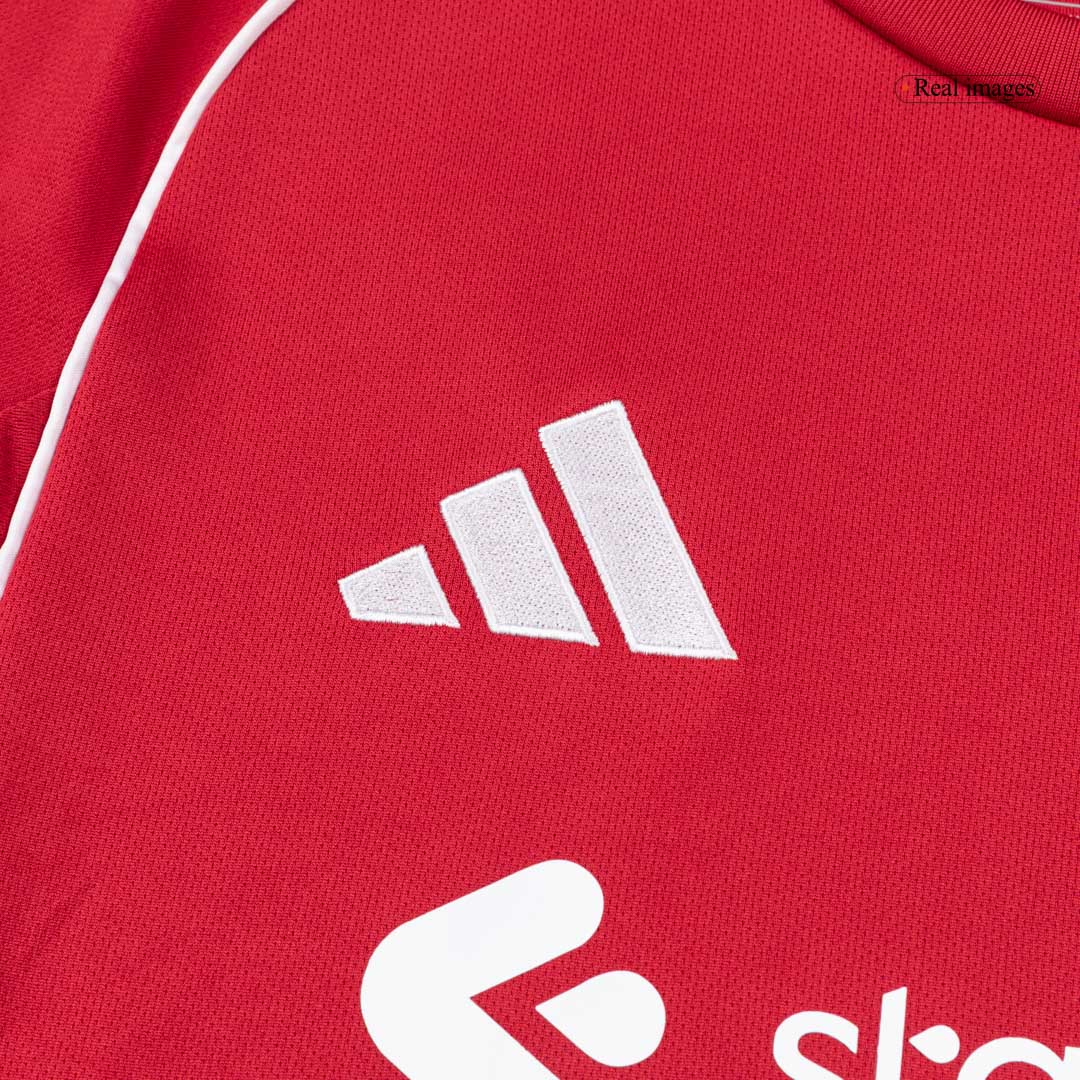 Camiseta de fútbol de manga larga de local del Liverpool 25/26 roja