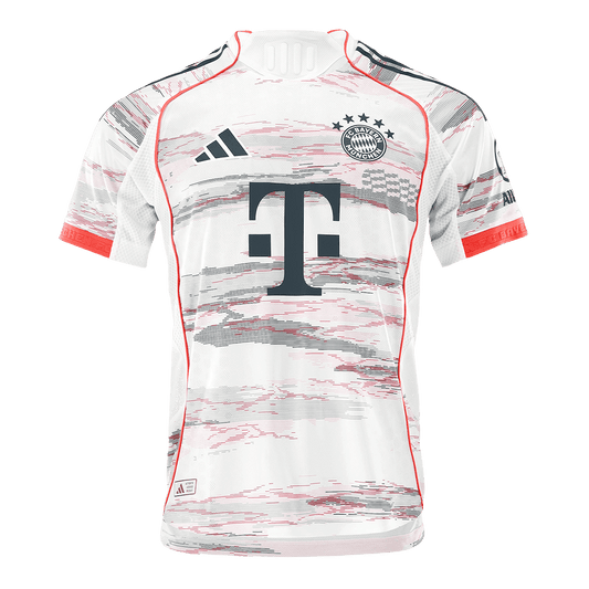 Camiseta de fútbol visitante auténtica del Bayern Múnich 2025/26, blanca