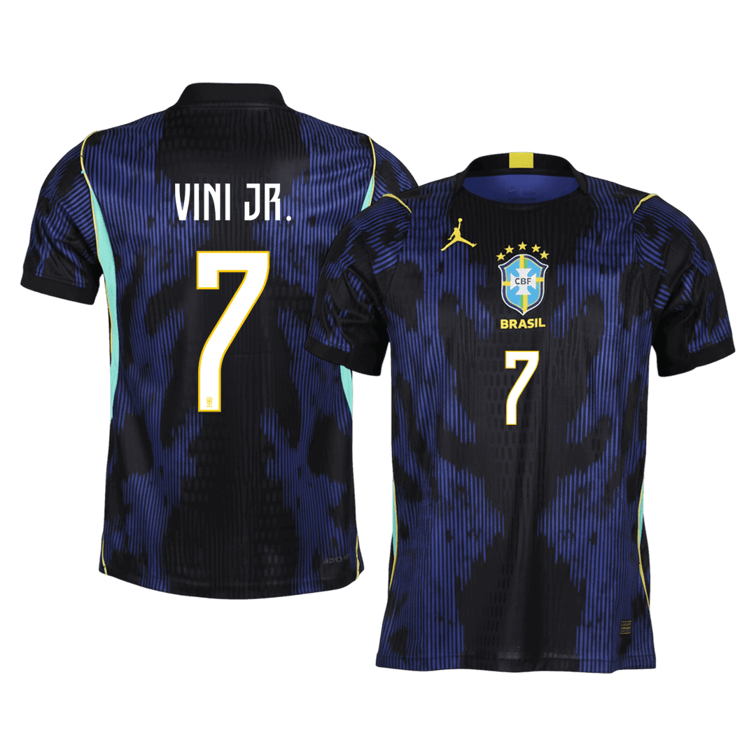 Camiseta de visitante de Brasil VINI JR. #7 para el Mundial 2026 - Corte ajustado
