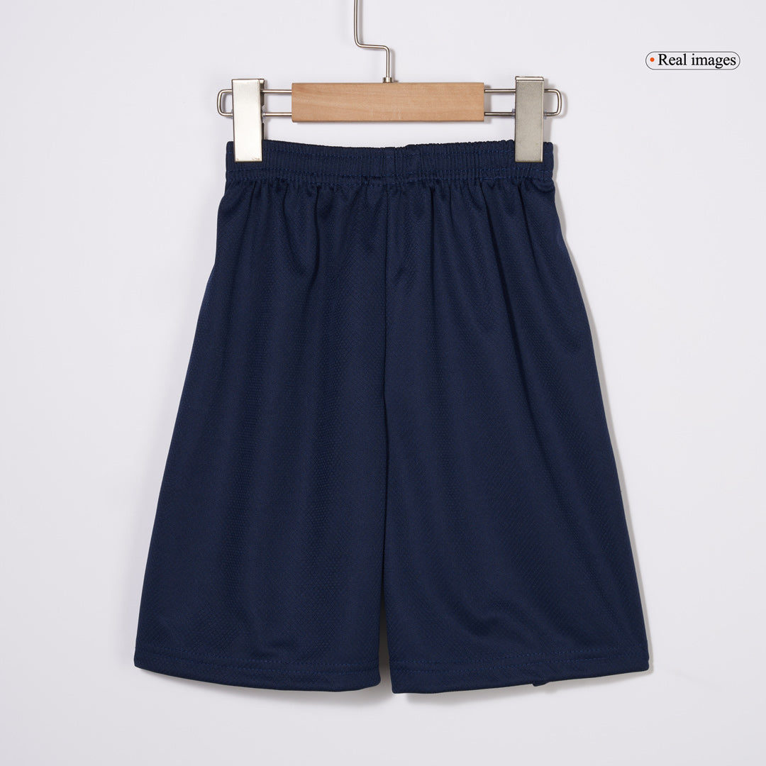 Kit de fútbol infantil de visitante del Atlético de Madrid (Kit y pantalón corto) 2024/25