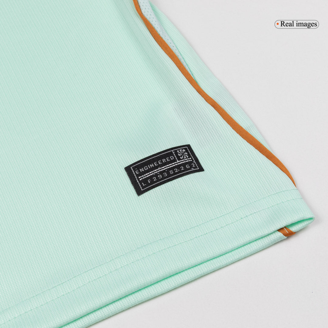 Conjunto de fútbol infantil de Francia (camiseta + pantalón corto) para el Mundial de 2026, color verde menta.