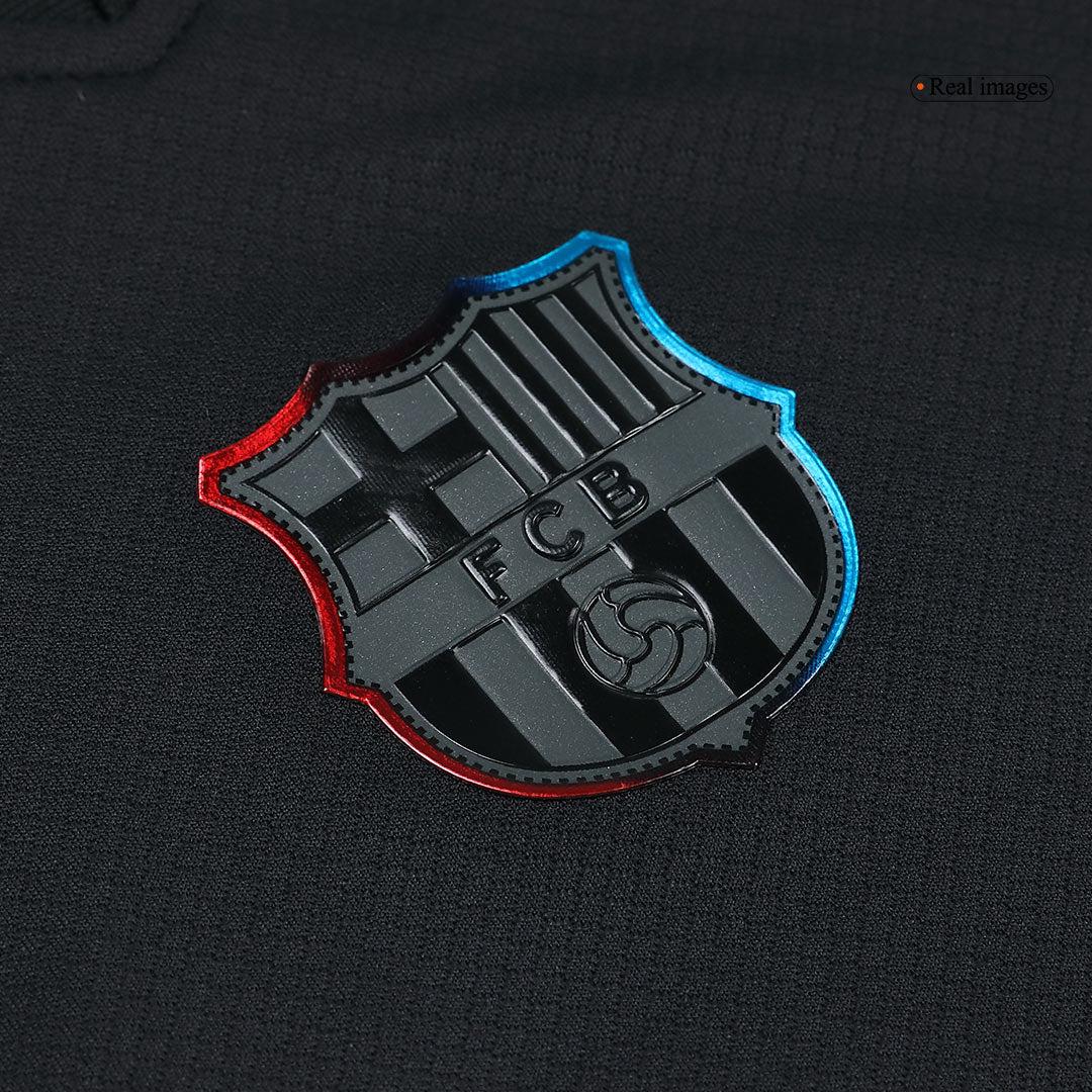 Camiseta de fútbol visitante del Barcelona x Travis Scott 2024/25, negra