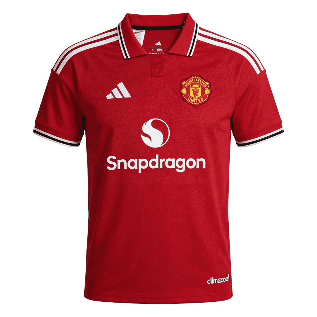 Camiseta de local del Manchester United, temporada 26/27, color rojo.