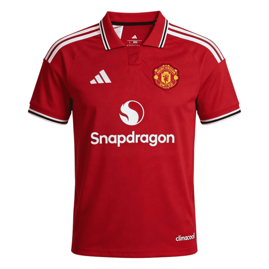 Camiseta de local del Manchester United, temporada 26/27, color rojo.