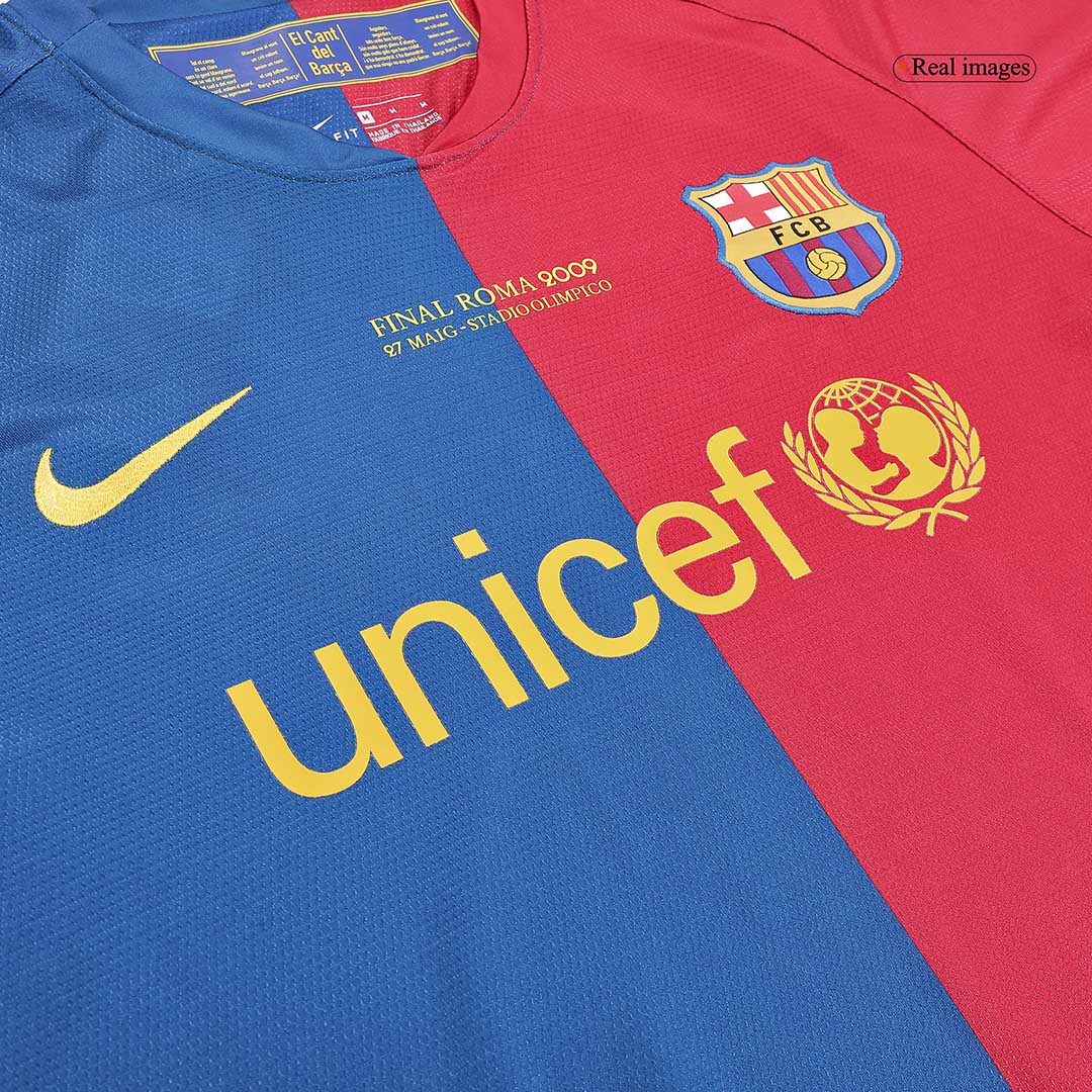 Camiseta retro de fútbol de manga larga del Barcelona MESSI #10 2008/09 - Final de la UCL