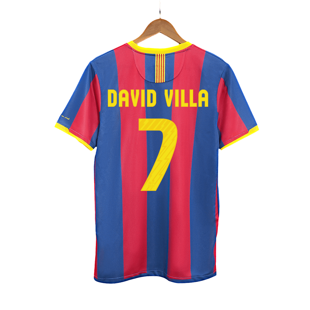 Camiseta retro de fútbol local del Barcelona DAVID VILLA #7 2010/11