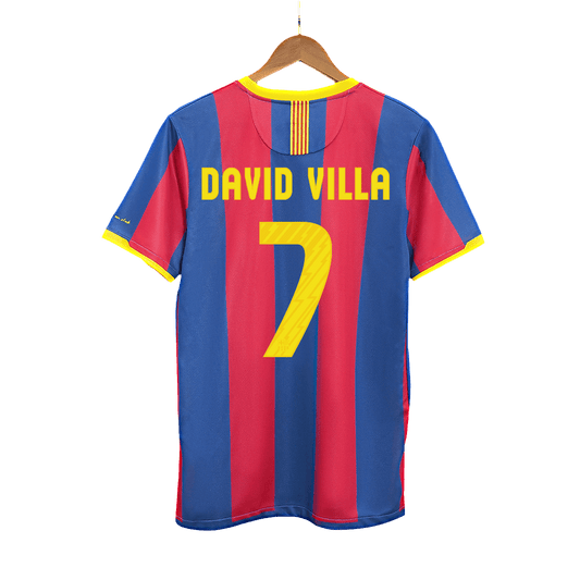 Camiseta retro de fútbol local del Barcelona DAVID VILLA #7 2010/11