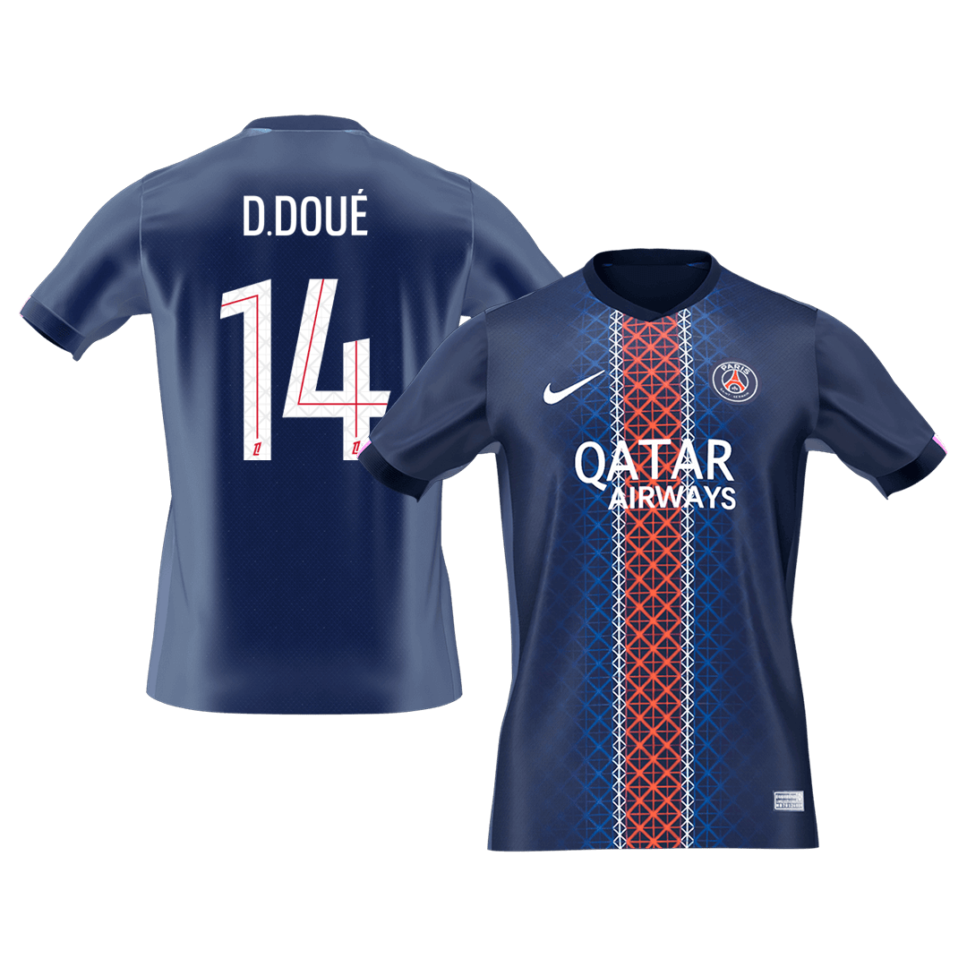 Camiseta de fútbol D.DOUÉ #14 PSG Primera equipación 2025/26