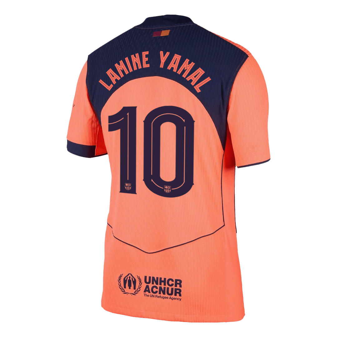 Camiseta de fútbol de visitante del Barcelona 2025/26, auténtica, LAMINE YAMAL #10
