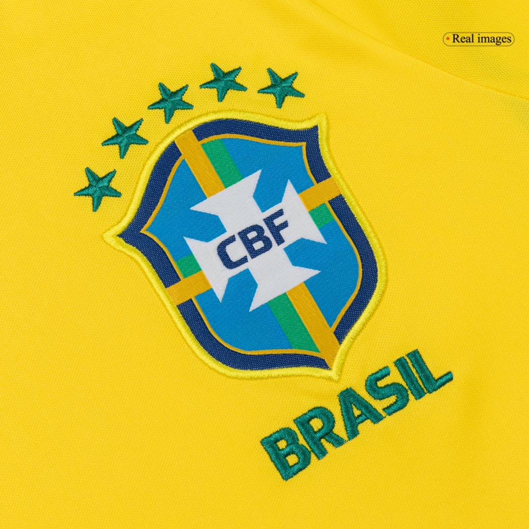 MARQUINHOS #4 Camiseta de local de Brasil de fútbol Copa Mundial 2026 Amarilla